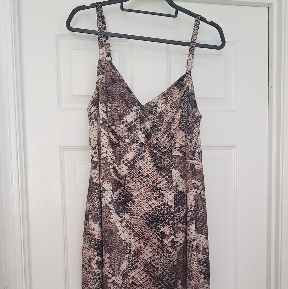 Snake slip dress